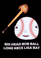 Big Head Baseball GIF by BigHeadBob.com