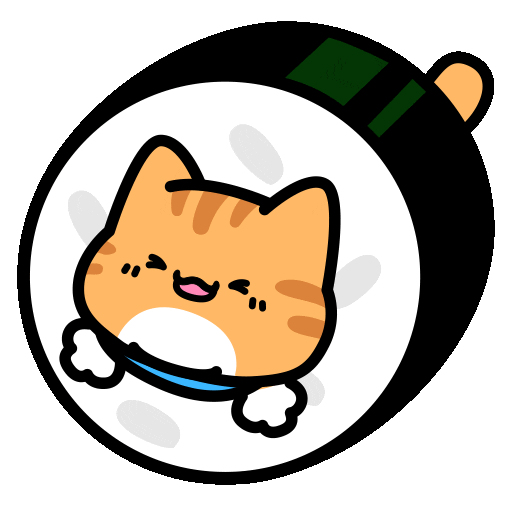 Happy Sushi Roll Sticker by Lord Tofu Animation
