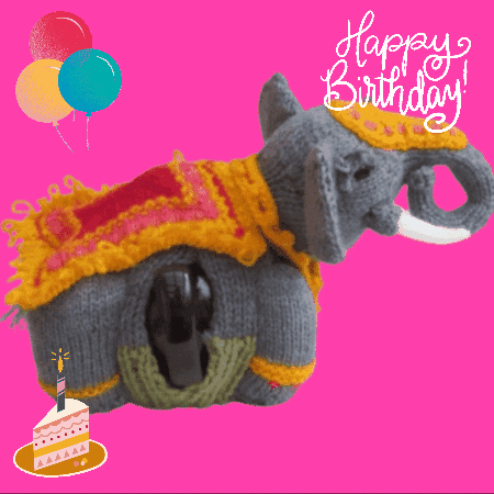 Happy Birthday Elephant GIF by TeaCosyFolk