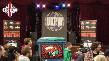 Surprise Unveil GIF by United Kingdom Pro Wrestling