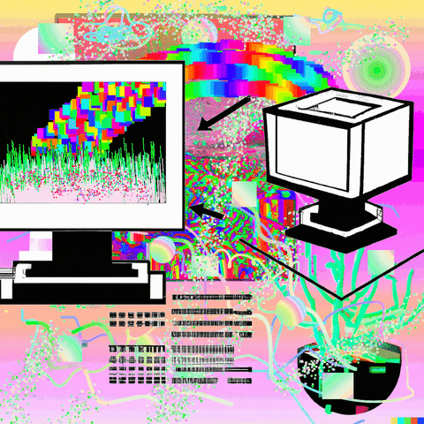 Bad Bunny Rainbow GIF by Canek - Find & Share on GIPHY