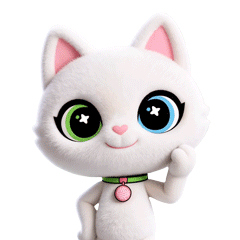 Love You Cat Sticker by UpStudiosWorld