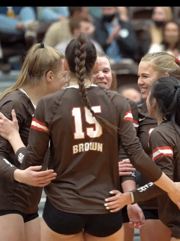 Ow GIF by Brown Volleyball