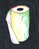 Toilet Paper Art GIF by Arielgif