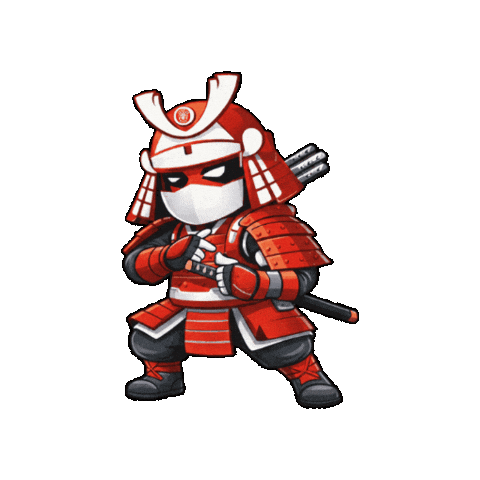 Bjj Samurai Sticker by TopBrother