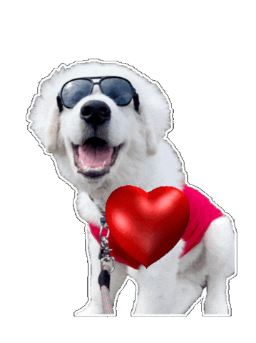 Cute Puppy Love Sticker