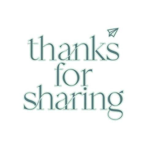 Thanks For Sharing Thank You Sticker by woven memories