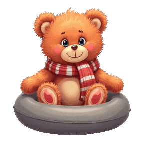 Teddy Bears Snowing Sticker