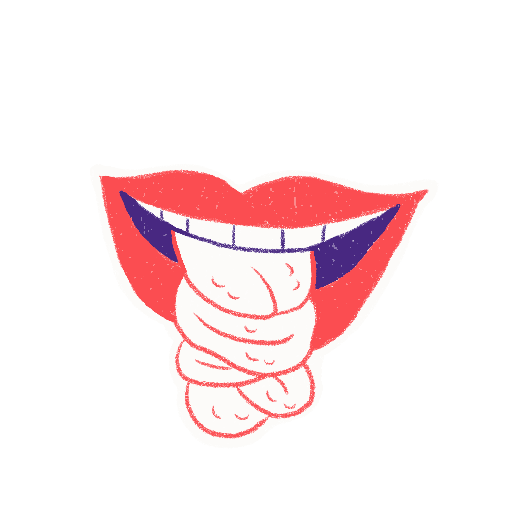 Tongue Mouth Sticker by unblush
