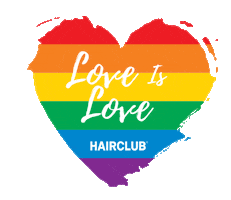 Love Is Love Rainbow Sticker by HairClub