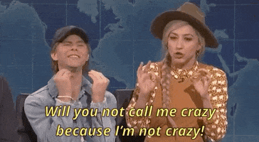 i am not crazy GIF by Saturday Night Live