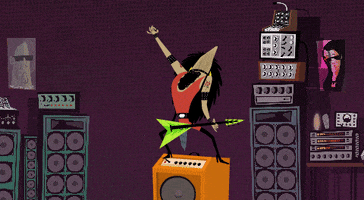 Rocking Out Rock On GIF by Kitty Is Not A Cat