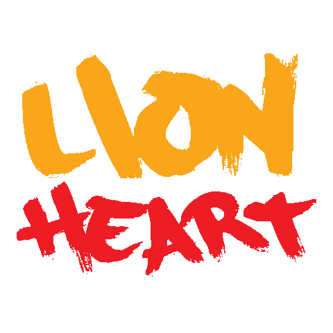 Lion Heart Clear Sticker