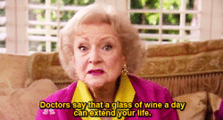 drinking wine advice betty white pearls of wisdom GIF