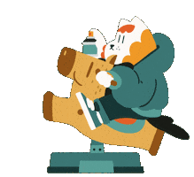 Cat Dog Sticker
