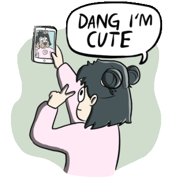 Selfie Sticker by Dami Lee