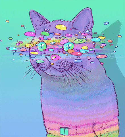 Psychedelic Cat Tumblr