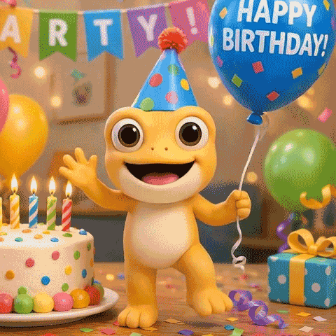 Happy Birthday Party GIF by Turbo Toad