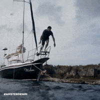 Jump In Swimming GIF by Amsterdenim