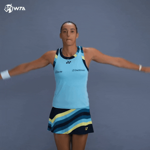 Flying Caroline Garcia GIF by WTA