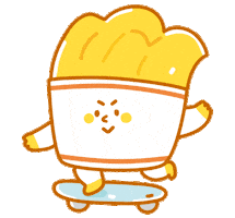 Happy French Fries Sticker