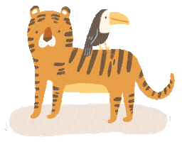 Bird Tiger Sticker by Miss NoProblem