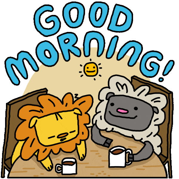Tired Good Morning Sticker by Holler Studios