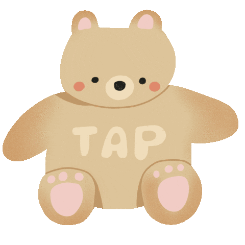 Click Here Teddy Bear Sticker