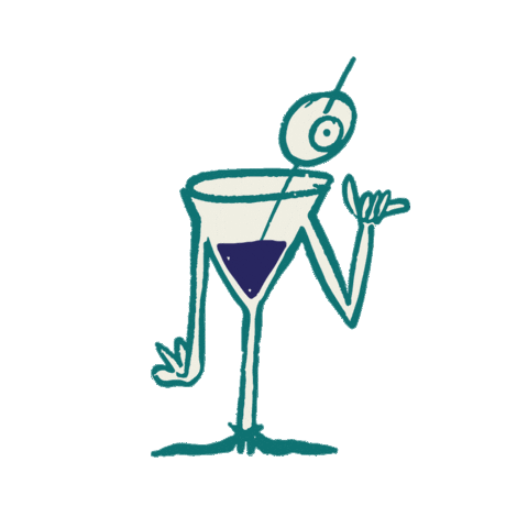 Cocktail Glass Sticker by CTZN