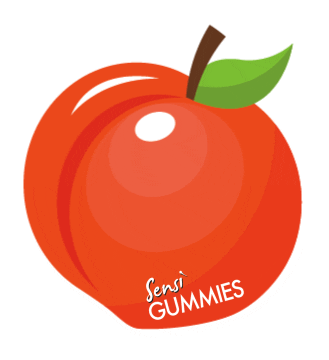 Peach Gummies Sticker by Sensi Signature Products