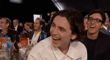 timothee chalamet laughing GIF by IFC