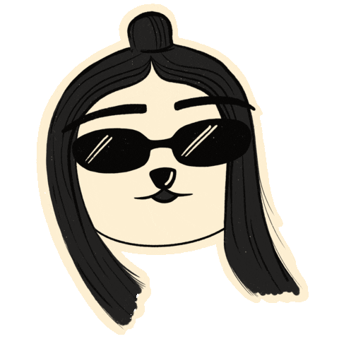 Yoko Ono Dog Sticker