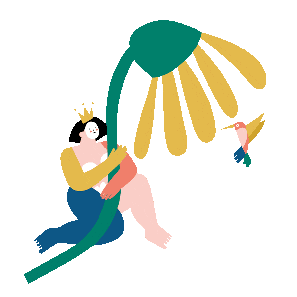 Woman Hummingbird Sticker