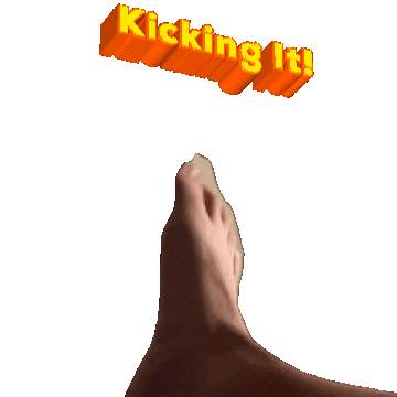 Foot Kicking It Sticker by CDH
