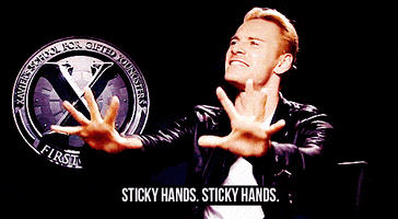 Image result for sticky hands gif