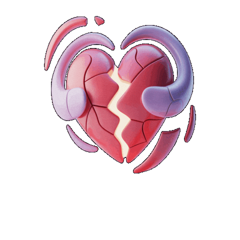 Broken Heart Love Sticker by Seorang Zaki