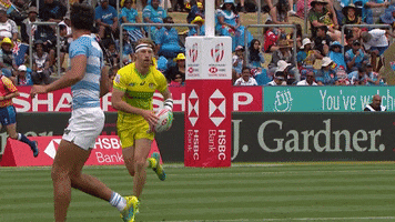 Fake Out Rugby Sevens GIF by World Rugby