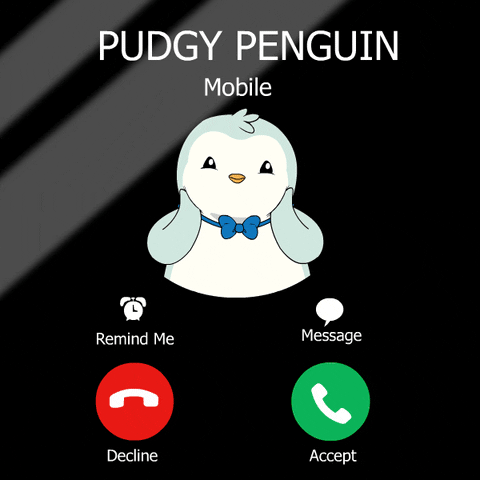 Calling Pick Up GIF by Pudgy Penguins