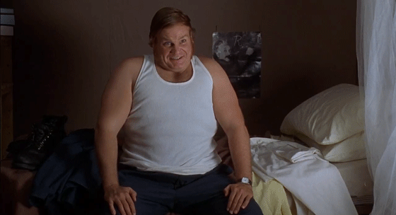 Stripping Chris Farley GIF