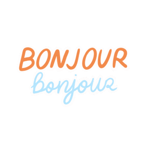 Good Morning Bonjour Sticker
