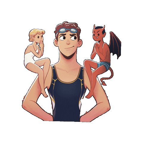 Temptation Swimming Sticker by Four Strokes