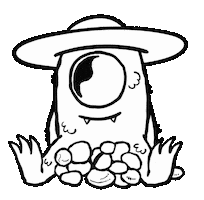 Little Monster Surprise Sticker by Chris Hallbeck