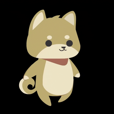 Art_Bravado animation dog walking shibainu GIF