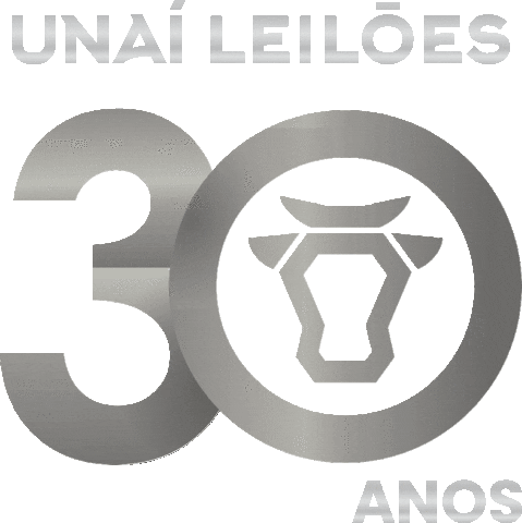 Logo 30 Anos Sticker by Unaí Leilões