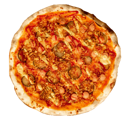 Hungry Pizza Sticker by Rote Soße