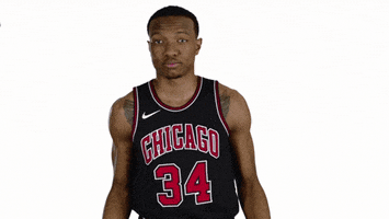 chicago bulls shrug GIF by NBA