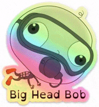 Big Head Sticker GIF by BigHeadBob.com