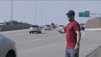 johnny bananas hitchhiking GIF by 1st Look