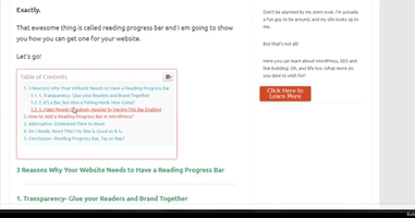 Reading Progress Bar In Wordpress GIF