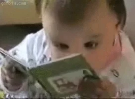  baby book story reading GIF